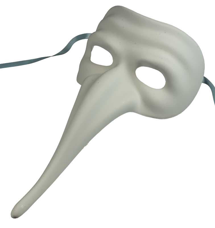 Masque Zanni Blanc à Peindre – Artisanat Authentique de Venise