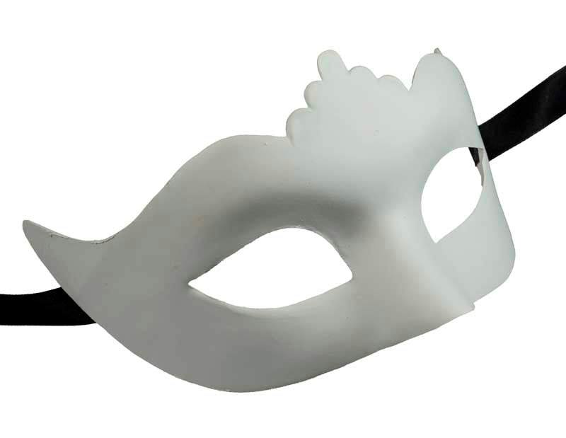 Masque Colombine à Pointe Blanc à Peindre Vénitien Carnaval de Venise – Artisanat Authentique de Venise