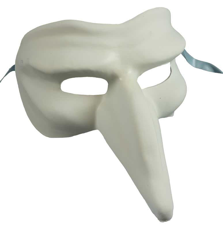 Masque Capitano Blanc à Peindre Vénitien – Artisanat Authentique de Venise