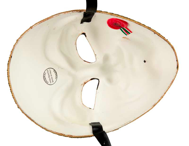 Masque Volto Joker Blanc et Jaune – Artisanat Authentique de Venise
