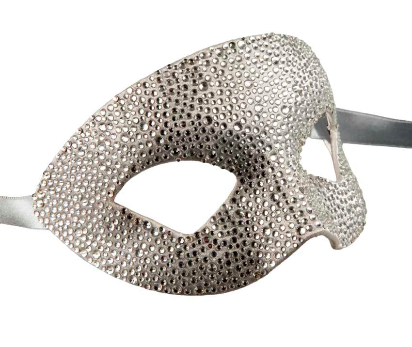 Masque Colombine Strass Cristal – Artisanat Authentique de Venise