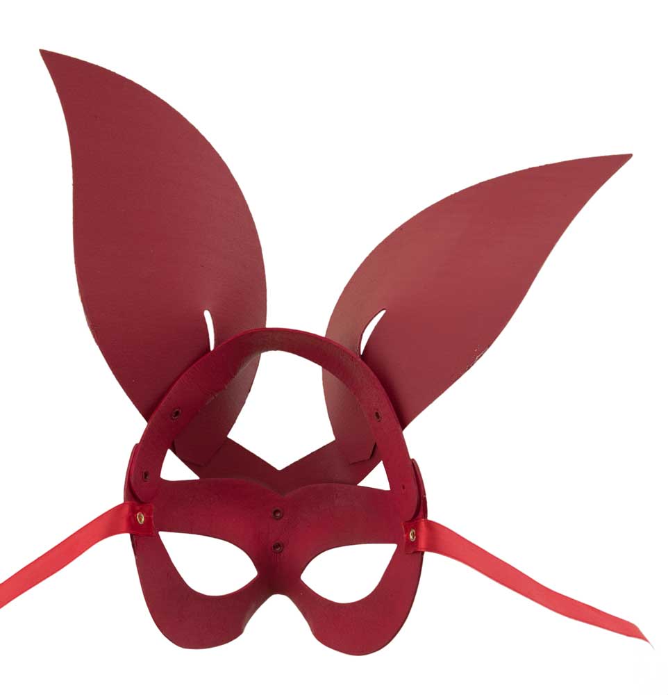Masque Érotique Lapin Rouge Maîtresse Espiègle – Artisanat Authentique de Venise