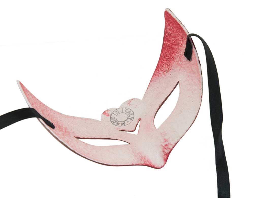 Masque Colombine Rouge Prestige et Luxe – Artisanat Authentique de Venise