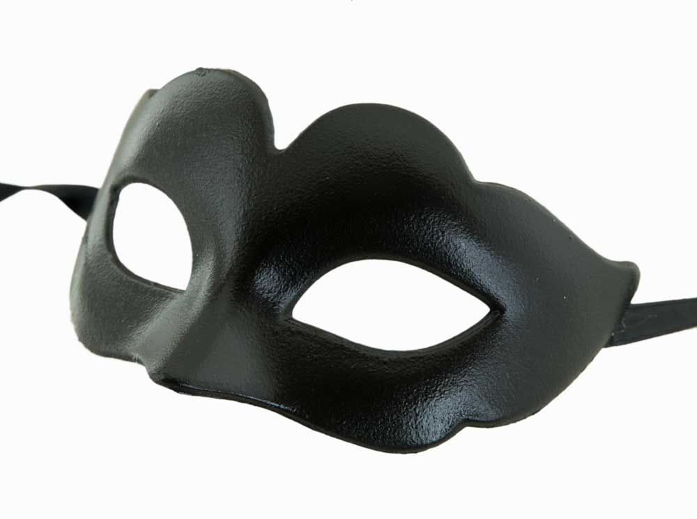 Masque Vénitien Colombine Noir pour Petit Visage – Artisanat Authentique de Venise