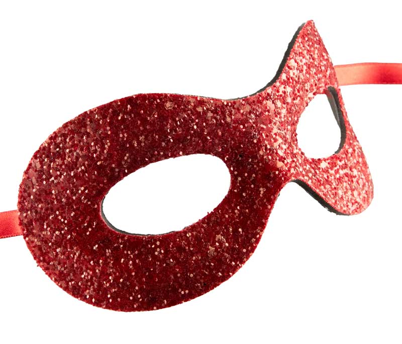 Masque Colombine Rouge à Pointe – Artisanat Authentique de Venise
