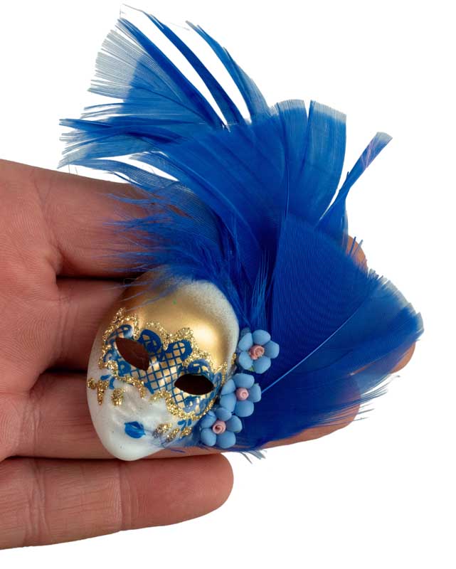 Magnet Masque de Venise Volto Bleu – Artisanat Authentique de Venise