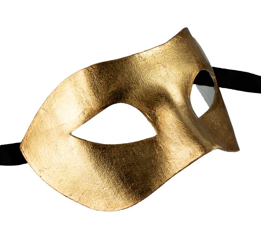 Masque de Venise Colombine Doré – Artisanat Authentique de Venise