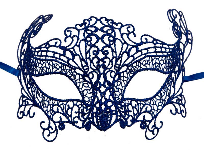 Masque Vénitien Loup EVA Bleu foncé