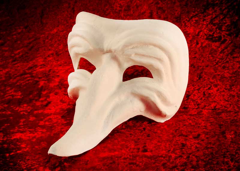 Masque Capitaine Blanc à Peindre – Artisanat Authentique de Venise