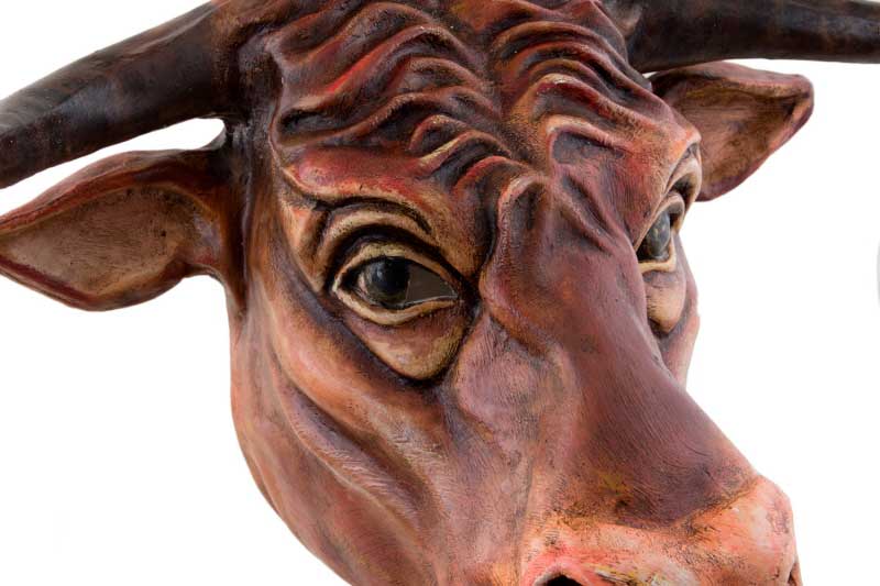 Masque Vénitien Vache ou Taureau en Papier Mâché – Artisanat Authentique de Venise