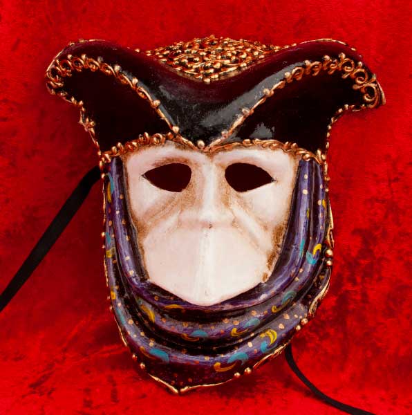 Masque Vénitien Casanova Prestige et Luxe Violet – Artisanat Authentique de Venise