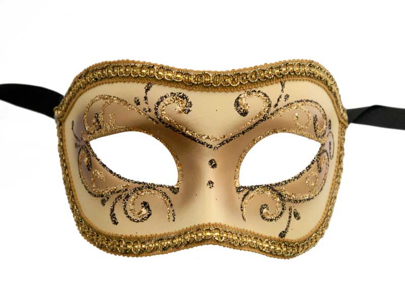Masque Colombine Doré – Artisanat Authentique de Venise