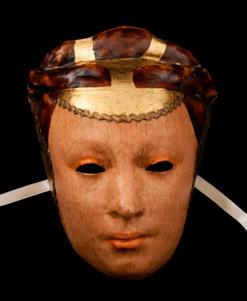 Masque Vénitien La Dame en Papier Mâché – Artisanat Authentique de Venise