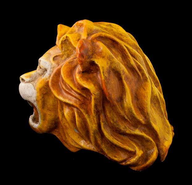 Masque Vénitien Casque Lion en Papier Mâché – Artisanat Authentique de Venise