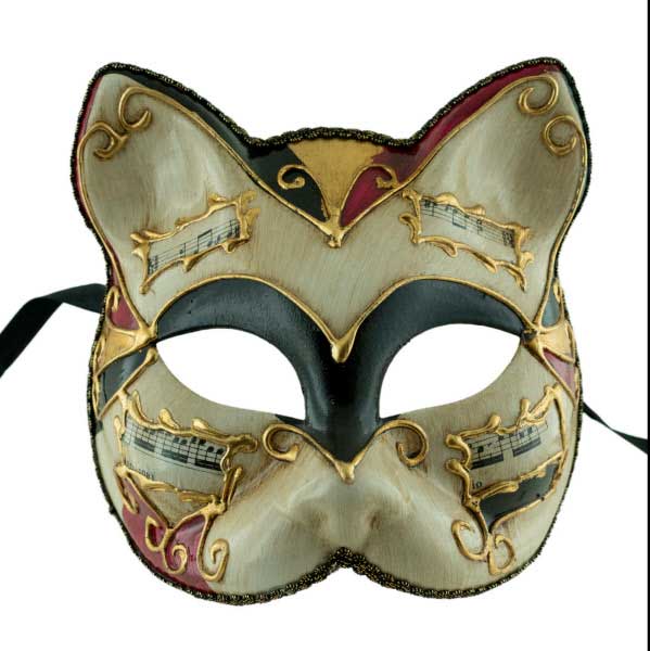 Masque Chat Gatto Musica Vénitien – Artisanat Authentique de Venise