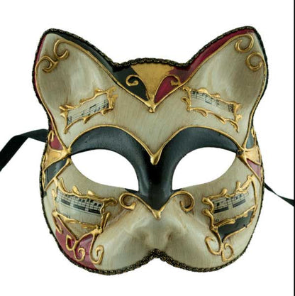 Masque Chat Gatto Musica Vénitien – Artisanat Authentique de Venise