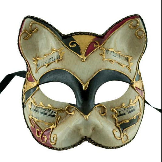Masque Chat Gatto Musica Vénitien – Artisanat Authentique de Venise