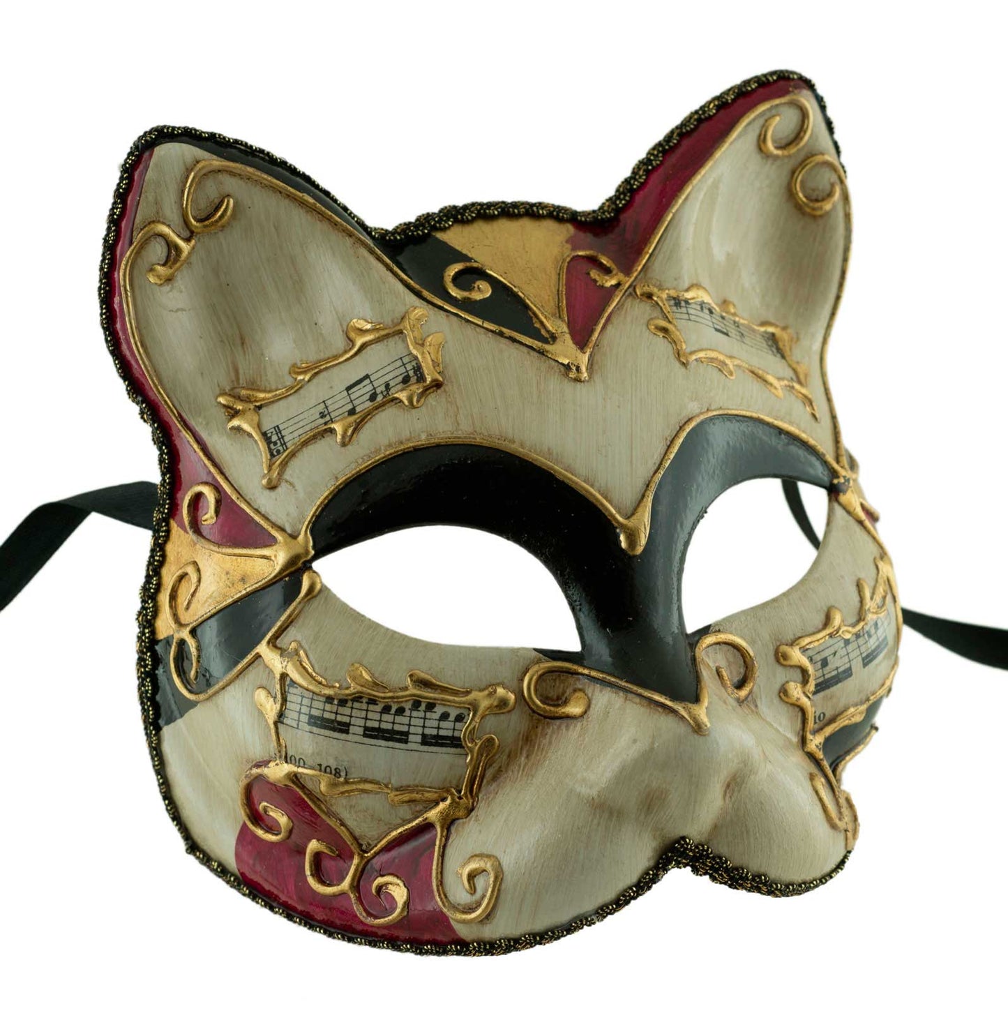 Masque Chat Gatto Musica Vénitien – Artisanat Authentique de Venise