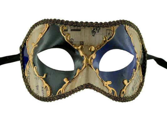 Masque Colombine Losange Vert et Bleu &nbsp;– Artisanat Authentique de Venise
