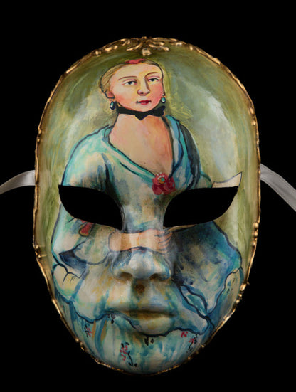 Masque Vénitien Prestige “Madame Bovary” Volto – Carnaval de Venise – Artiste Edmond