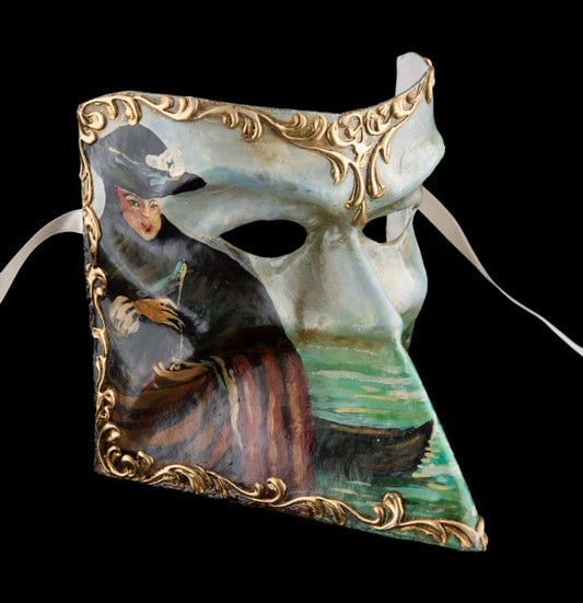 Masque Vénitien Bauta Collection et Luxe – Artiste Edmond – Artisanat Authentique de Venise