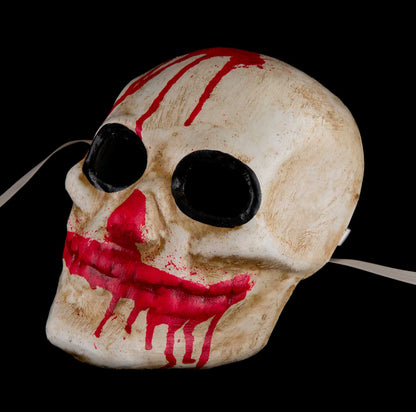 Masque Tête de Mort Ensanglantée Vénitien – Artisanat Authentique de Venise