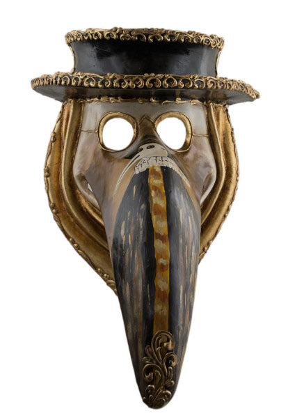 Masque de Venise Docteur de la Peste avec Chapeau – Artisanat Authentique de Venise