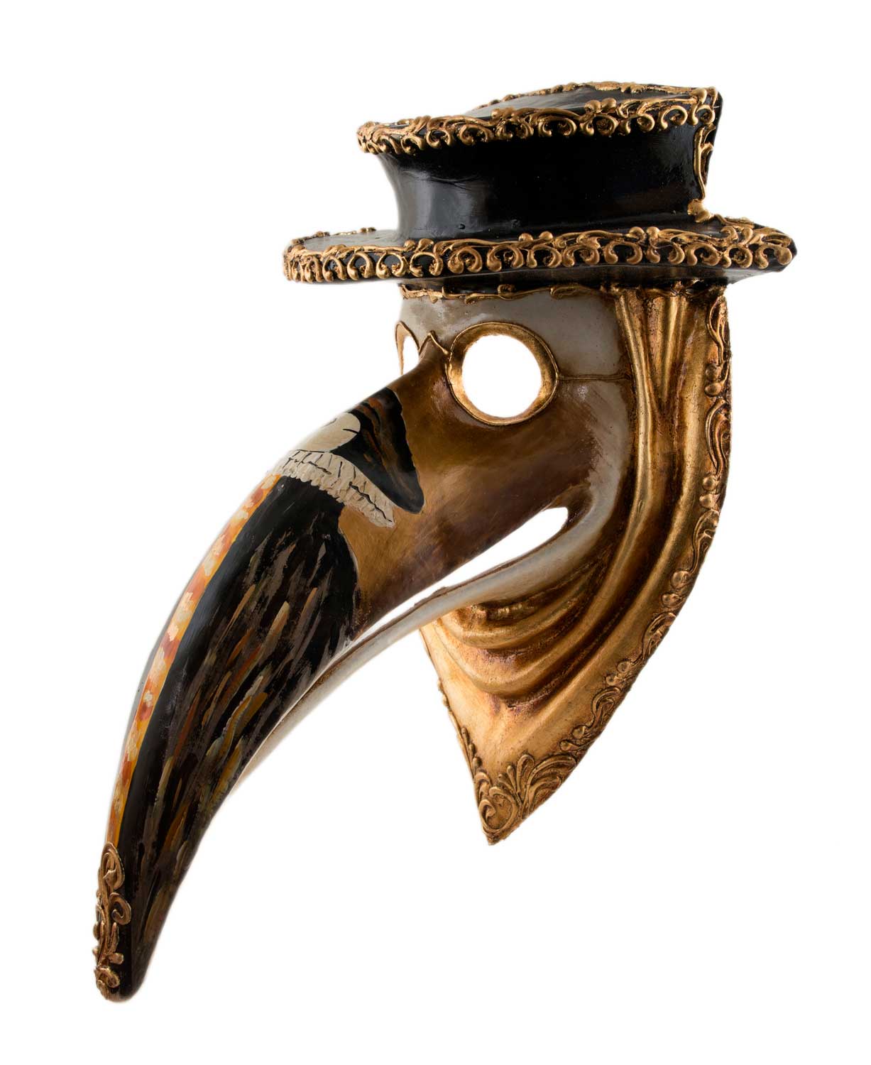 Masque de Venise Docteur de la Peste avec Chapeau – Artisanat Authentique de Venise