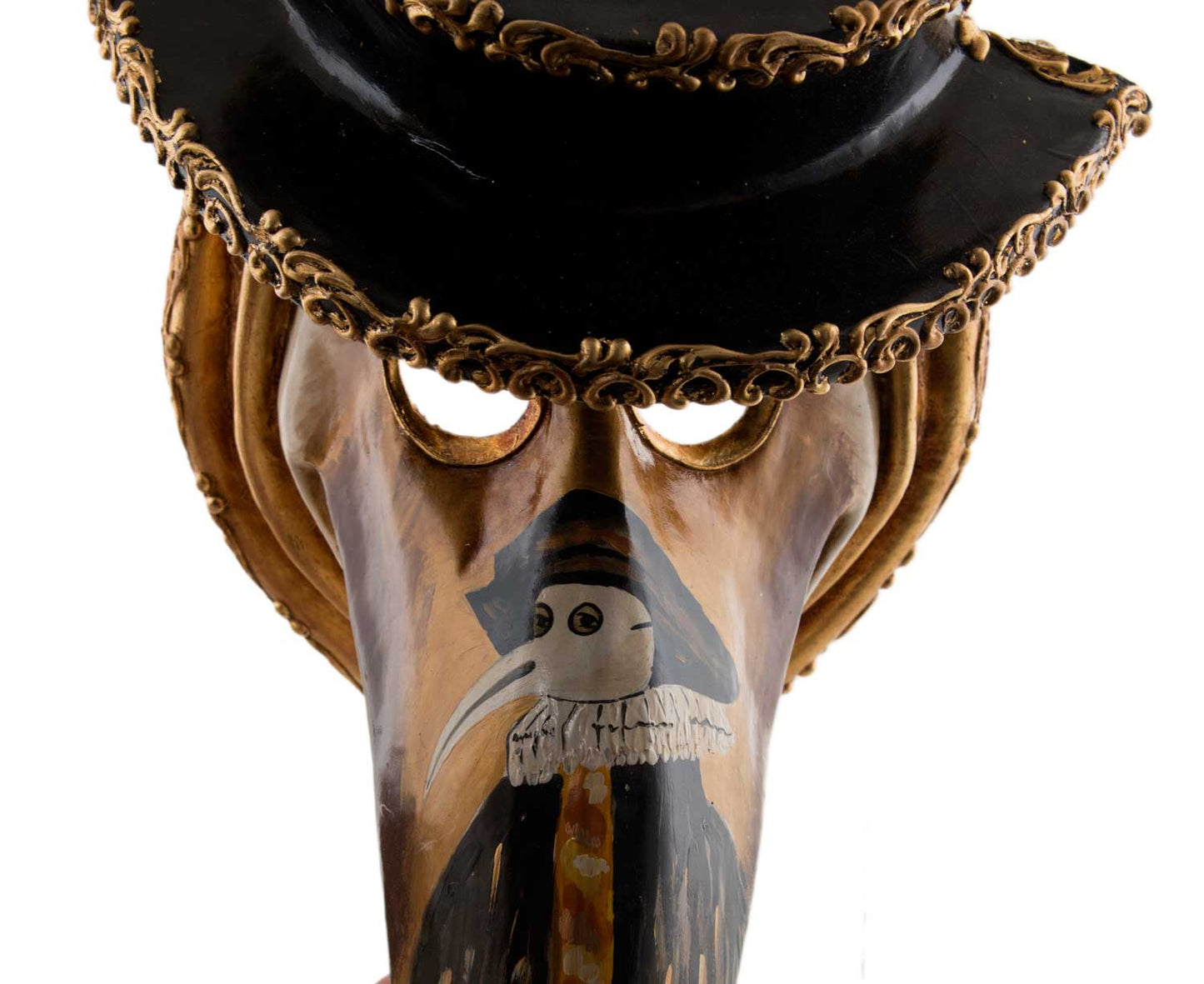 Masque de Venise Docteur de la Peste avec Chapeau – Artisanat Authentique de Venise