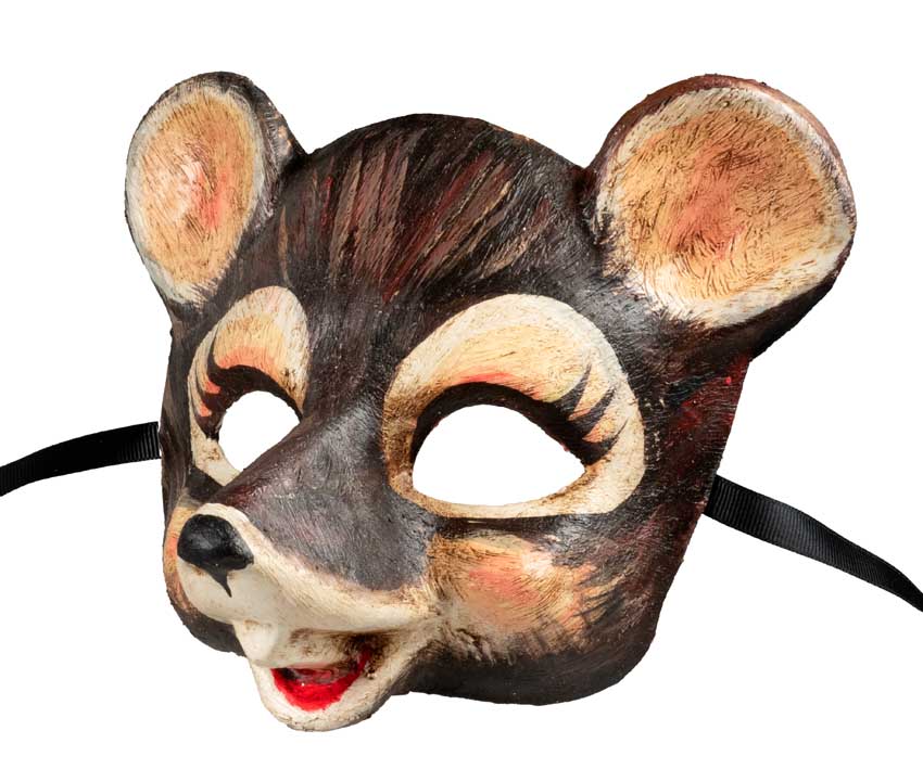 Masque Souris en Papier Mâché – Artisanat Authentique de Venise