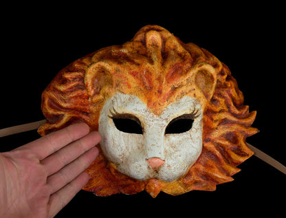 Masque Vénitien Lion en Papier Mâché – Artisanat Authentique de Venise