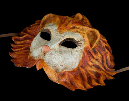 Masque Vénitien Lion en Papier Mâché – Artisanat Authentique de Venise