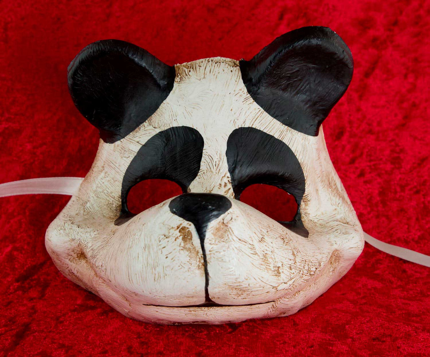 Masque Vénitien Ours Panda en Papier Mâché – Artisanat Authentique de Venise