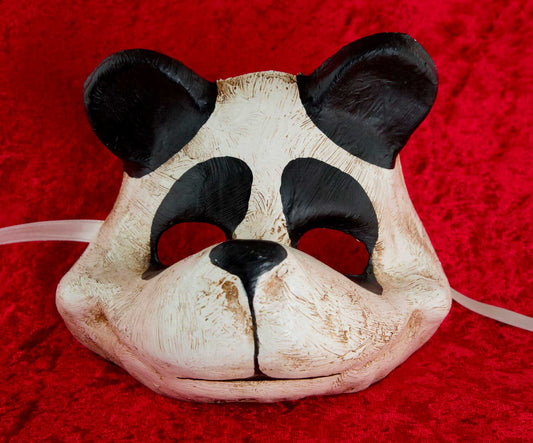 Masque Vénitien Ours Panda en Papier Mâché – Artisanat Authentique de Venise