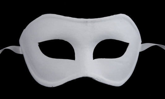 Masque Colombine Blanc à Peindre – Artisanat Authentique de Venise