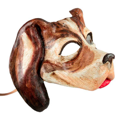 Masque Vénitien Bouledogue – Chien de Race en Papier Mâché – Artisanat Authentique de Venise
