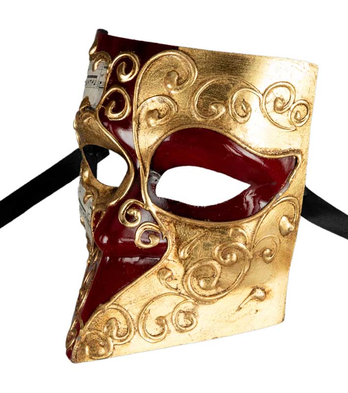 Masque Vénitien Bauta Musica Milo Volto – Artisanat Authentique de Venise