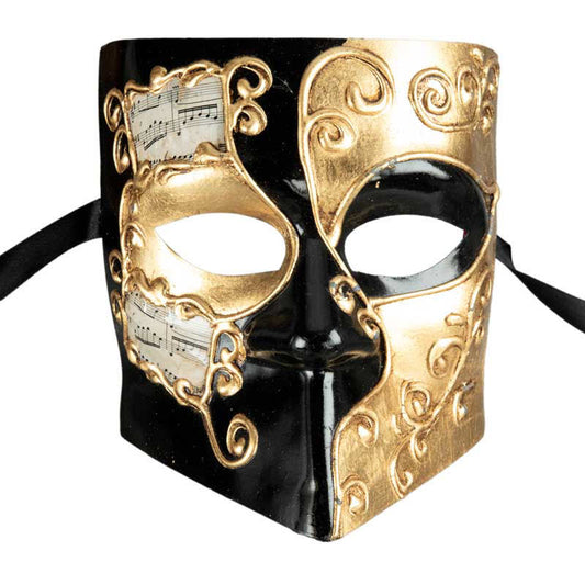 Masque Vénitien Bauta Musica Milo Volto – Artisanat Authentique de Venise