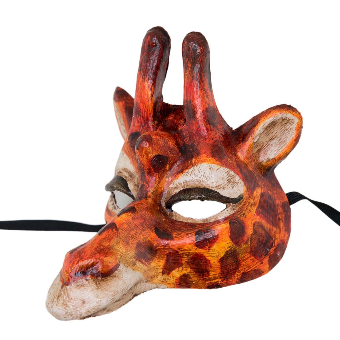 Masque Vénitien Girafe en Papier Mâché – Artisanat Authentique de Venise
