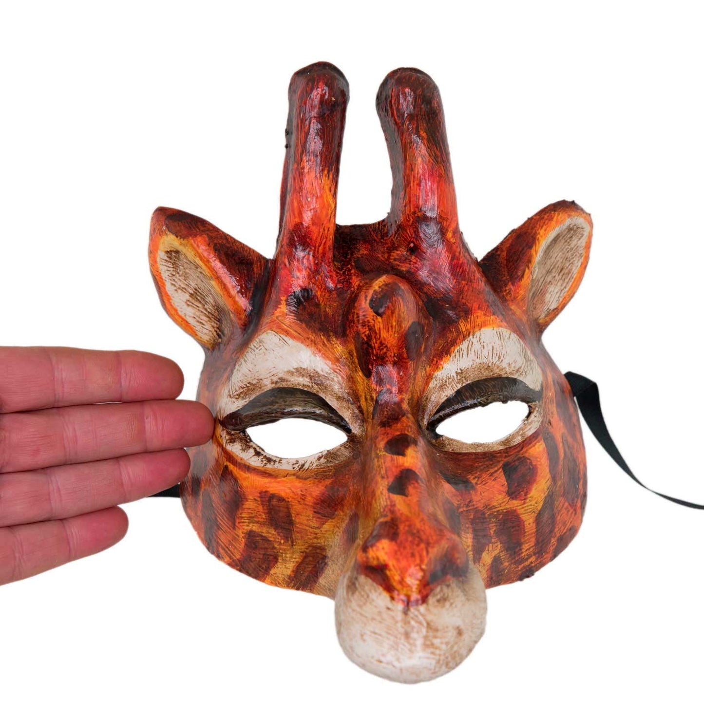 Masque Vénitien Girafe en Papier Mâché – Artisanat Authentique de Venise