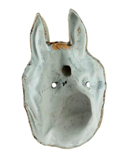 Masque Vénitien Macramé La Licorne Dorée avec Strass et Perles – Artisanat Authentique de Venise