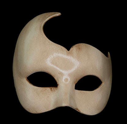 Masque Colombine Cygne Blanc Écru – Artisanat Authentique de Venise
