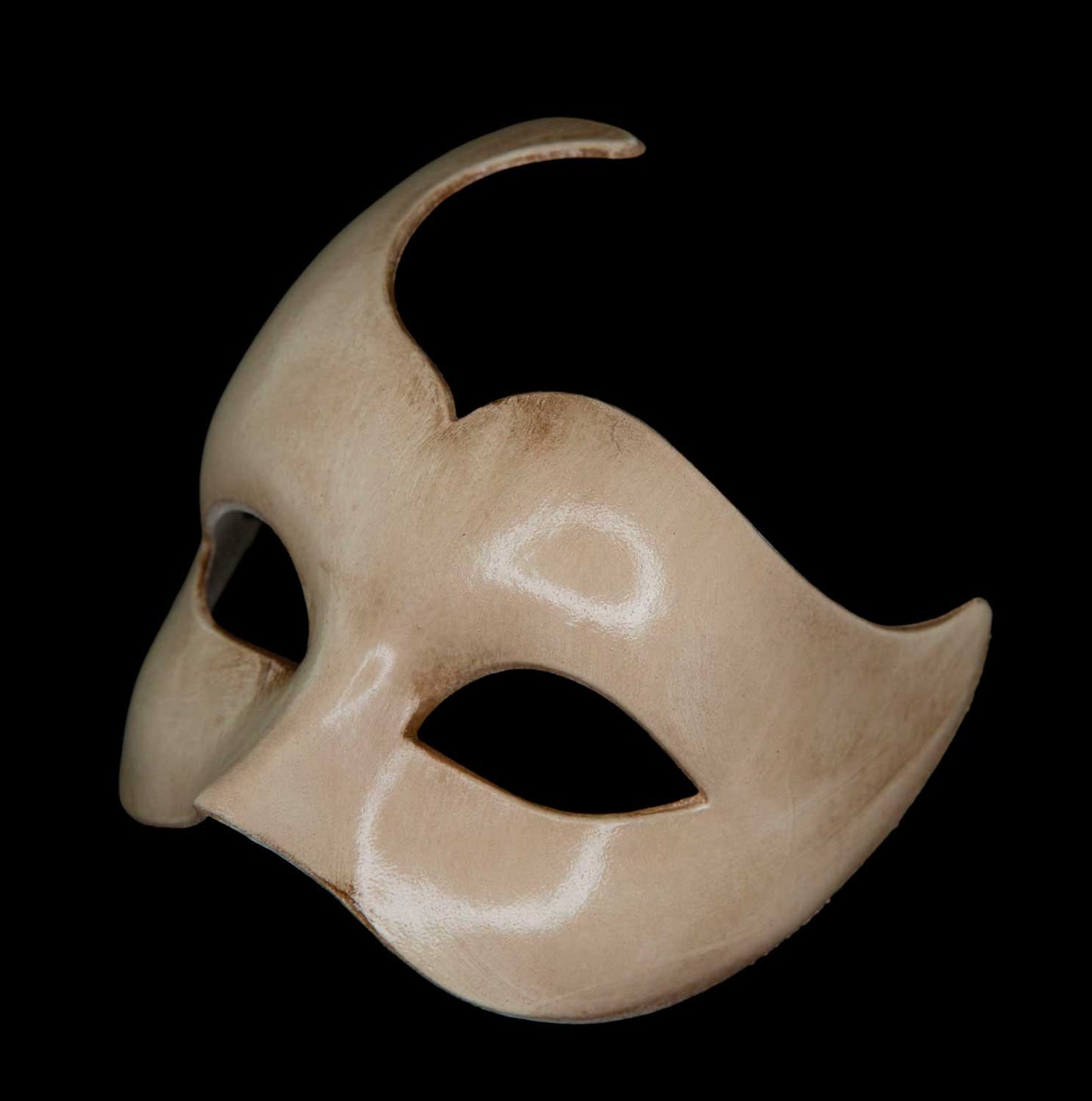 Masque Colombine Cygne Blanc Écru – Artisanat Authentique de Venise