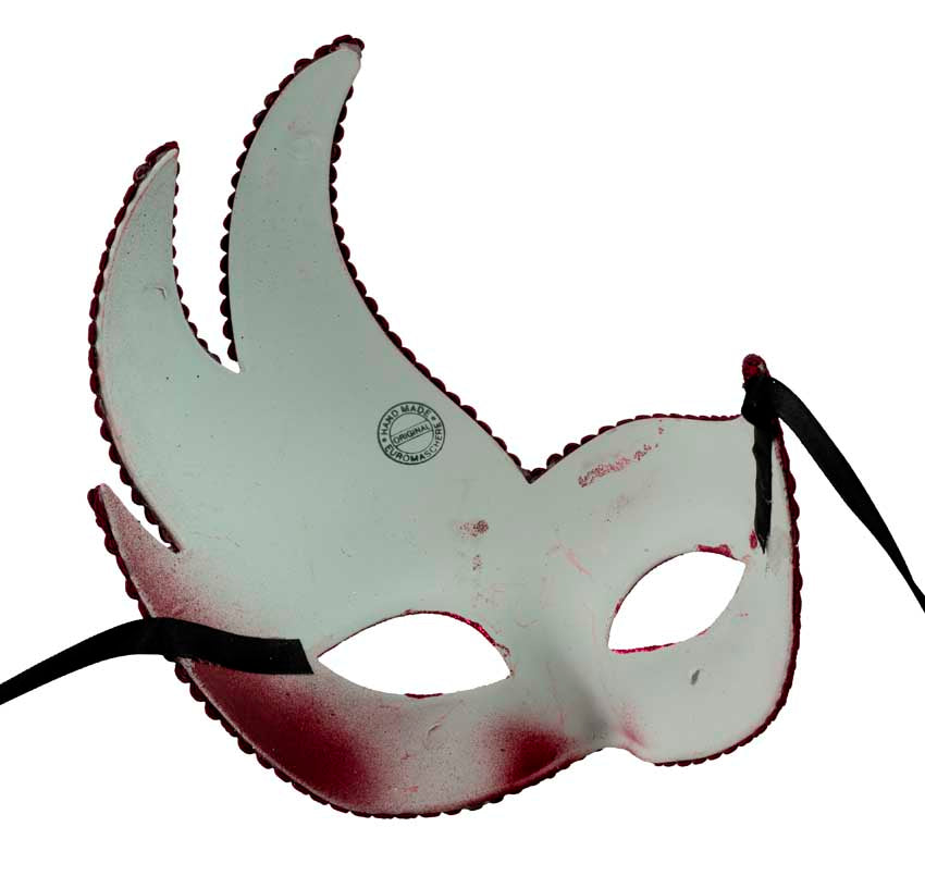 Masque Colombine Cygne Rose Fuchsia et Argenté – Artisanat Authentique de Venise