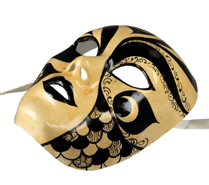 Masque Vénitien Volto Authentique – Symbole de Venise – Artiste Eliana