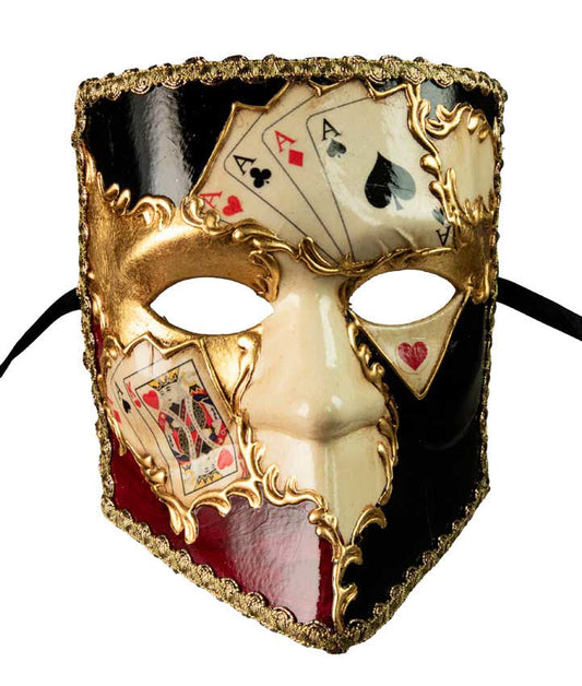 Masque Vénitien Bauta Tarot – Artisanat Authentique de Venise