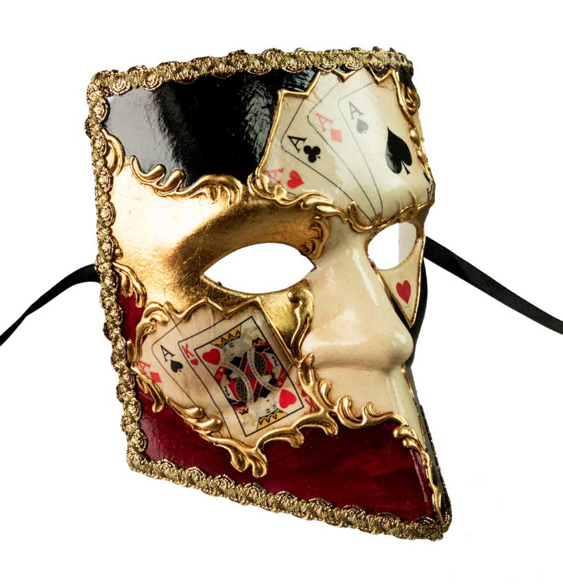 Masque Vénitien Bauta Tarot – Artisanat Authentique de Venise