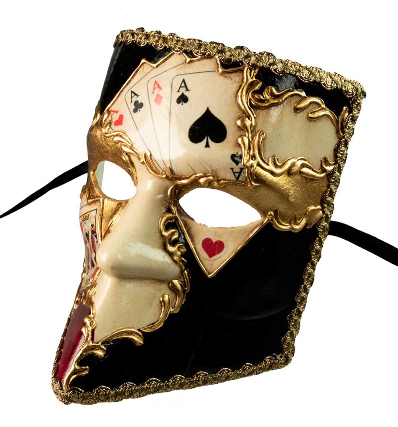 Masque Vénitien Bauta Tarot – Artisanat Authentique de Venise