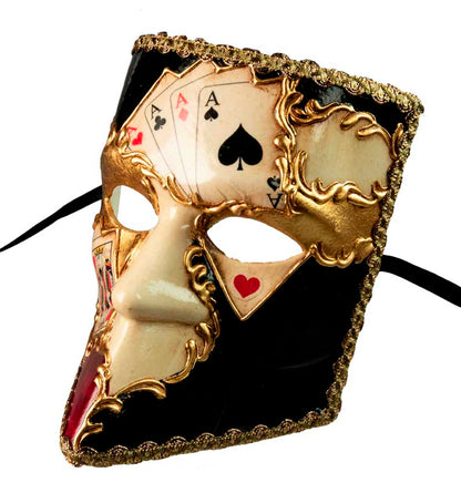 Masque Vénitien Bauta Tarot – Artisanat Authentique de Venise