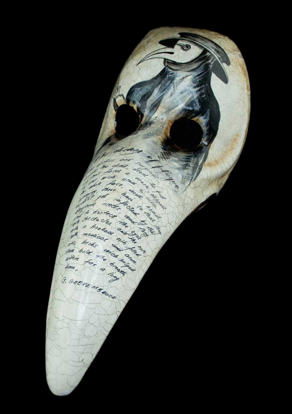 Masque Docteur de la Peste Medico della Peste – Artisanat Authentique de Venise